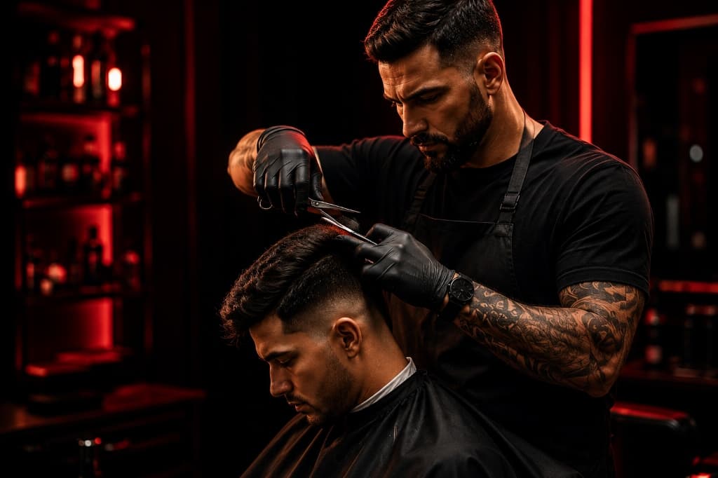 Master barber at work