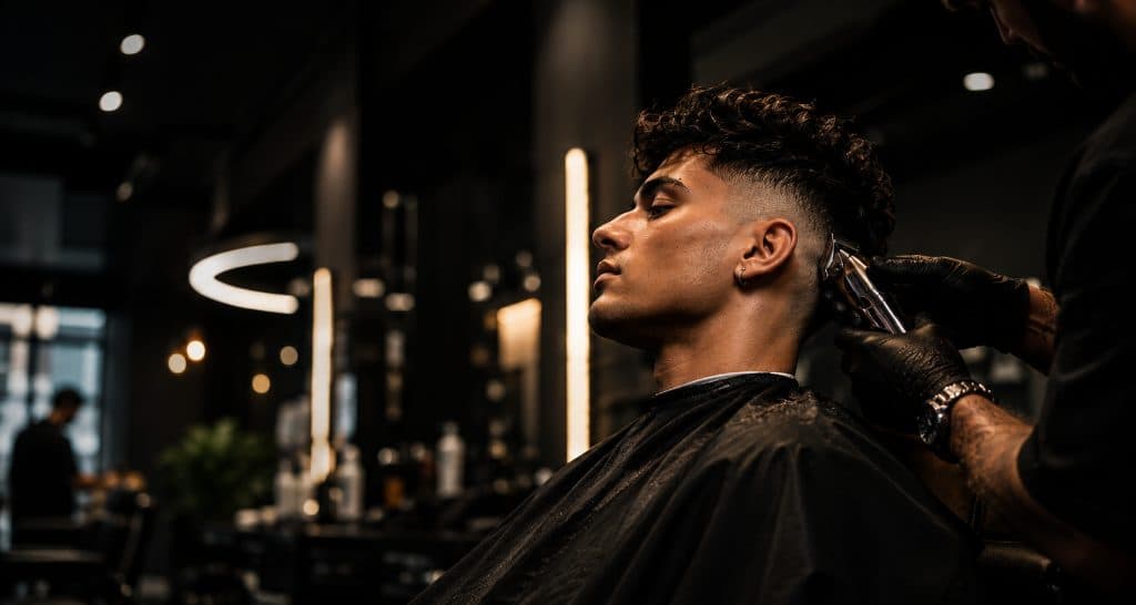 Barber haircut background